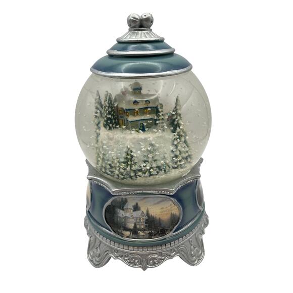 The Bradford Exchange Thomas Kinkade Jingle Bells Christmas Musical Snow globe - Picture 1 of 10
